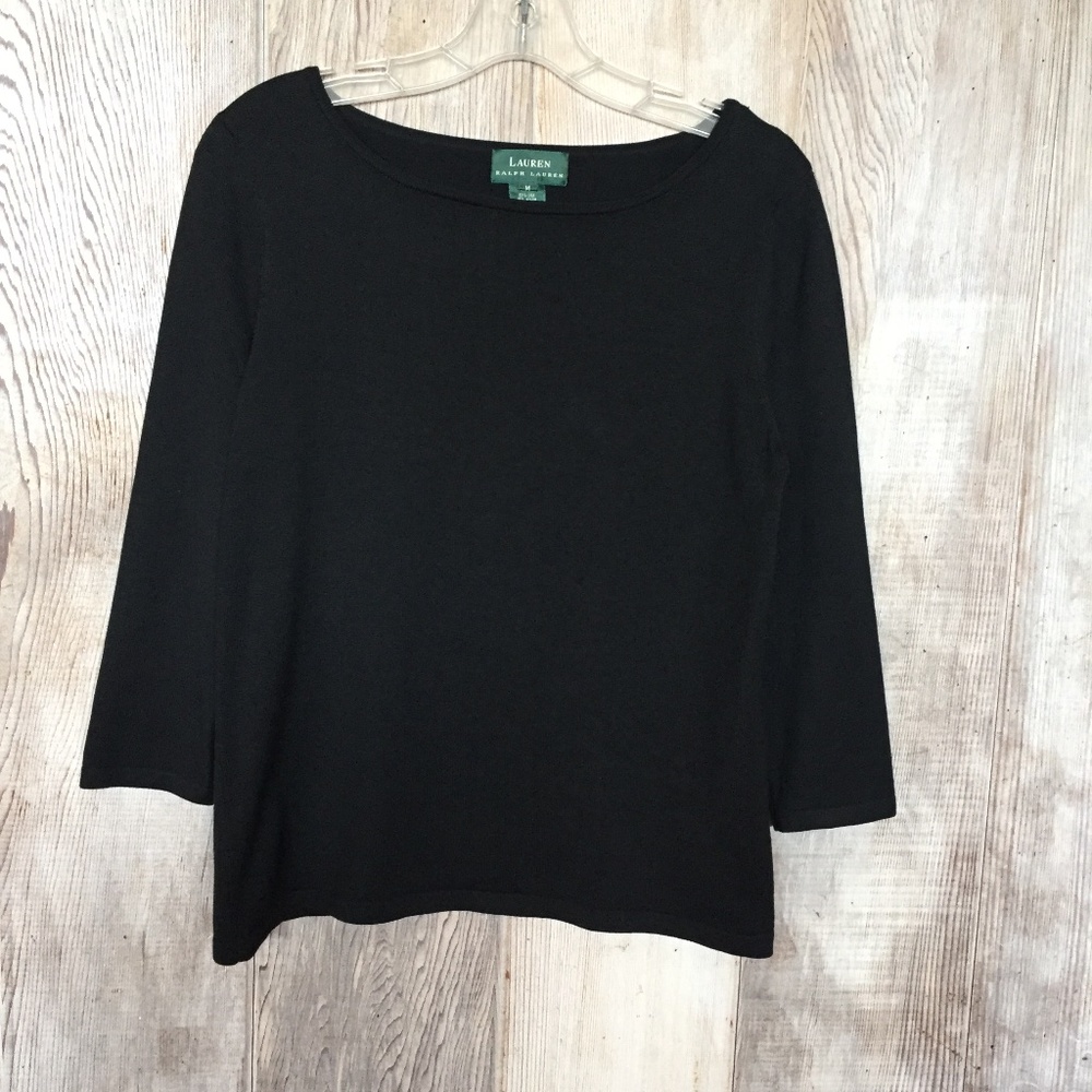 Ralph Lauren Boat Neck 3/4 Sleeve Sweater M